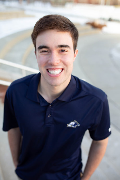 Matthew Deibel, business administration major on The University of Akron campus